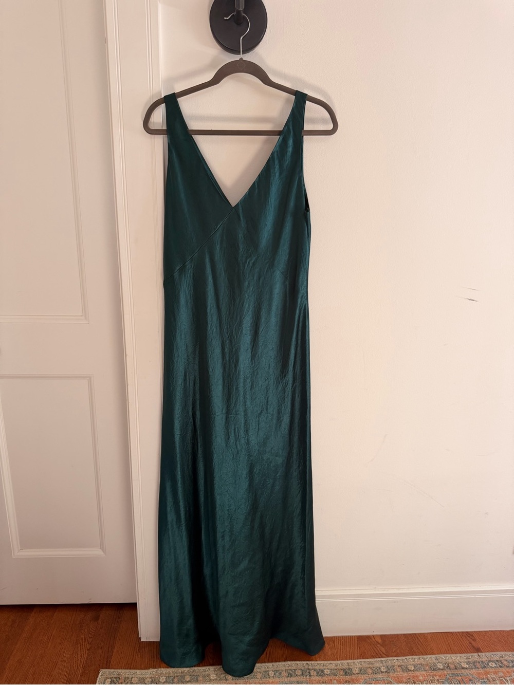 Vince Teal Green V-Neck Maxi Slip Dress